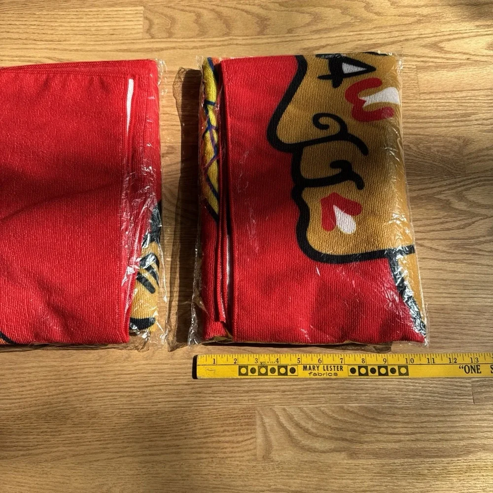 Chicago Blackhawks Beach Towels 57 x 29 Hockey, Bud Lite,  Set of 2 NEW‎